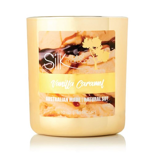 Natural Soy Candle - Vanilla + Carmel - Gold Jar (LS)